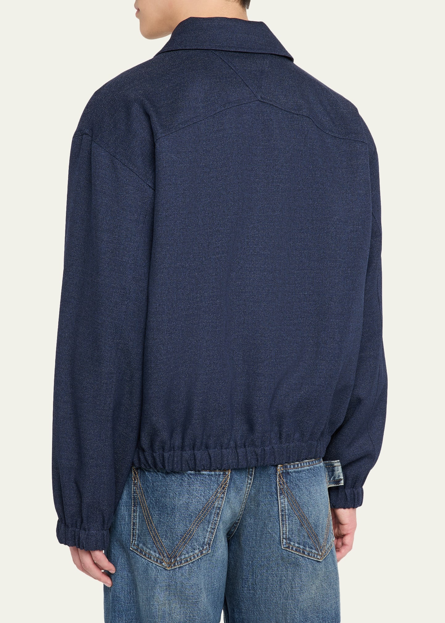 Men's Wool Triangle-Pocket Blouson - 3