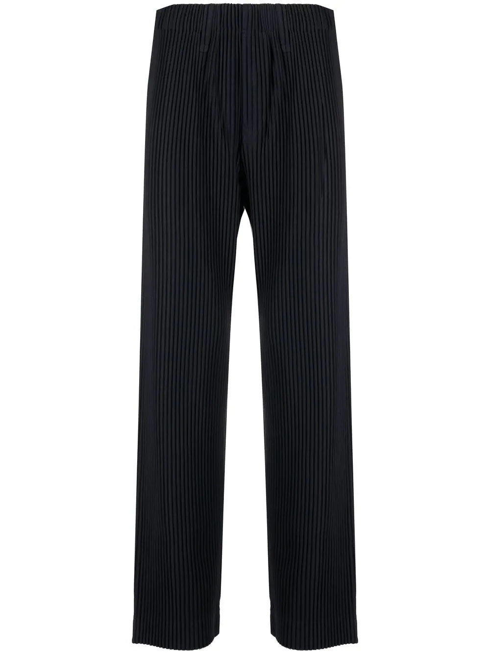 fully-pleated straight-leg trousers - 1