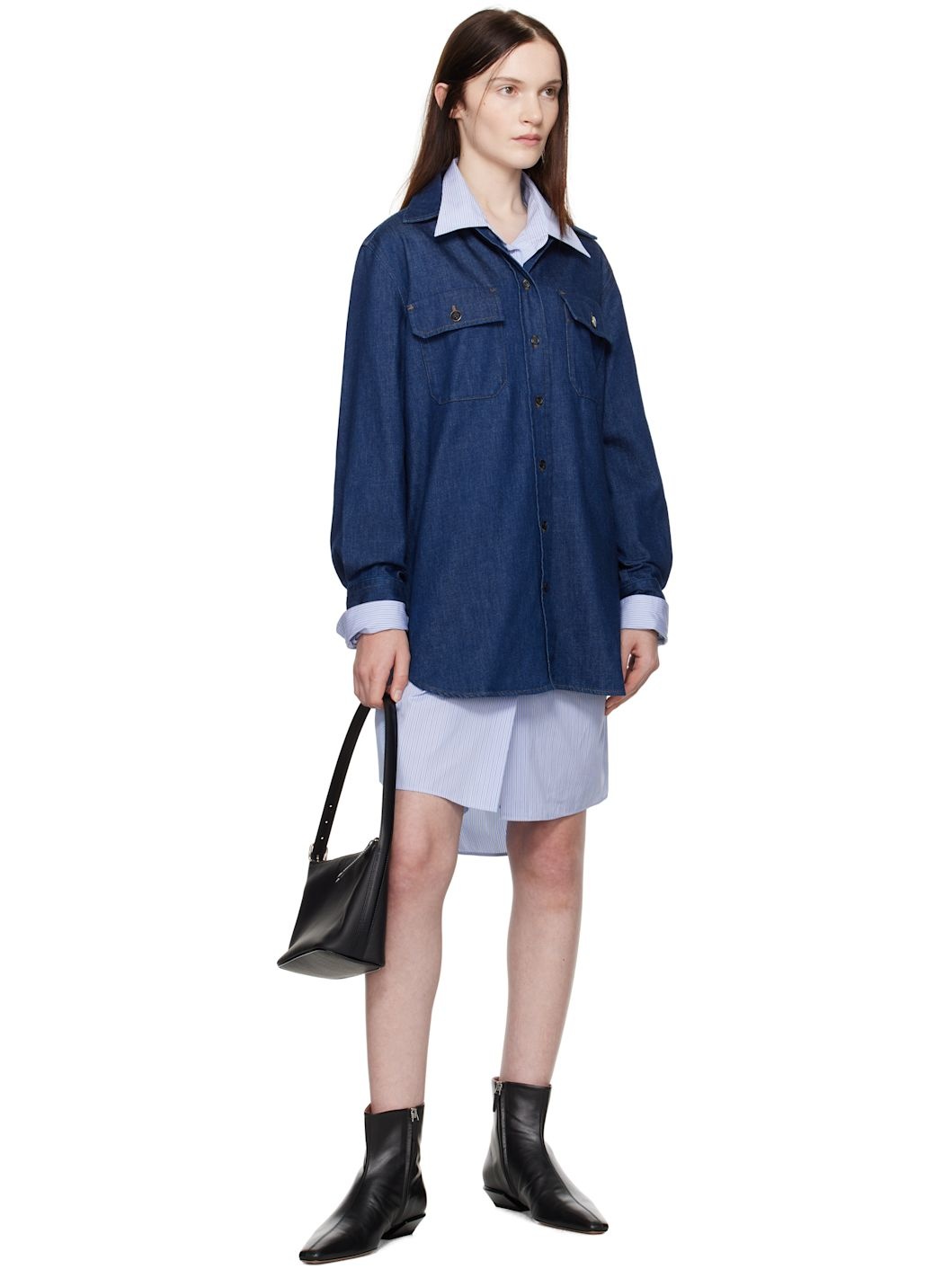 A. P.C. Indigo Anastasia Barbieri Edition Mare Denim Shirt - 5