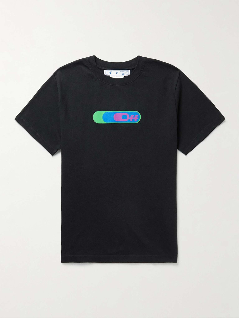 Slim-Fit Embroidered Printed Cotton-Jersey T-Shirt - 1