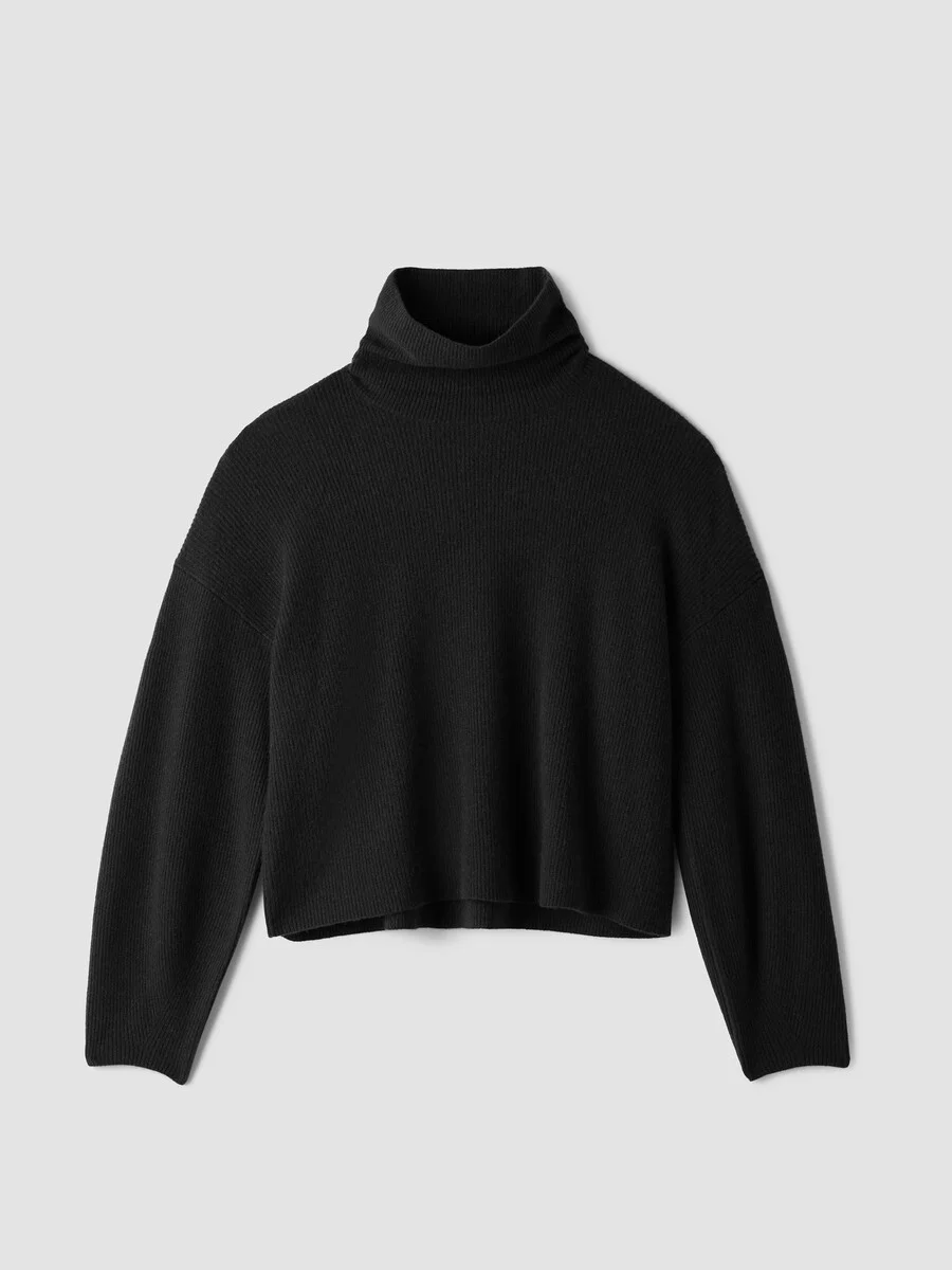 Italian Cashmere Turtleneck Top - 1
