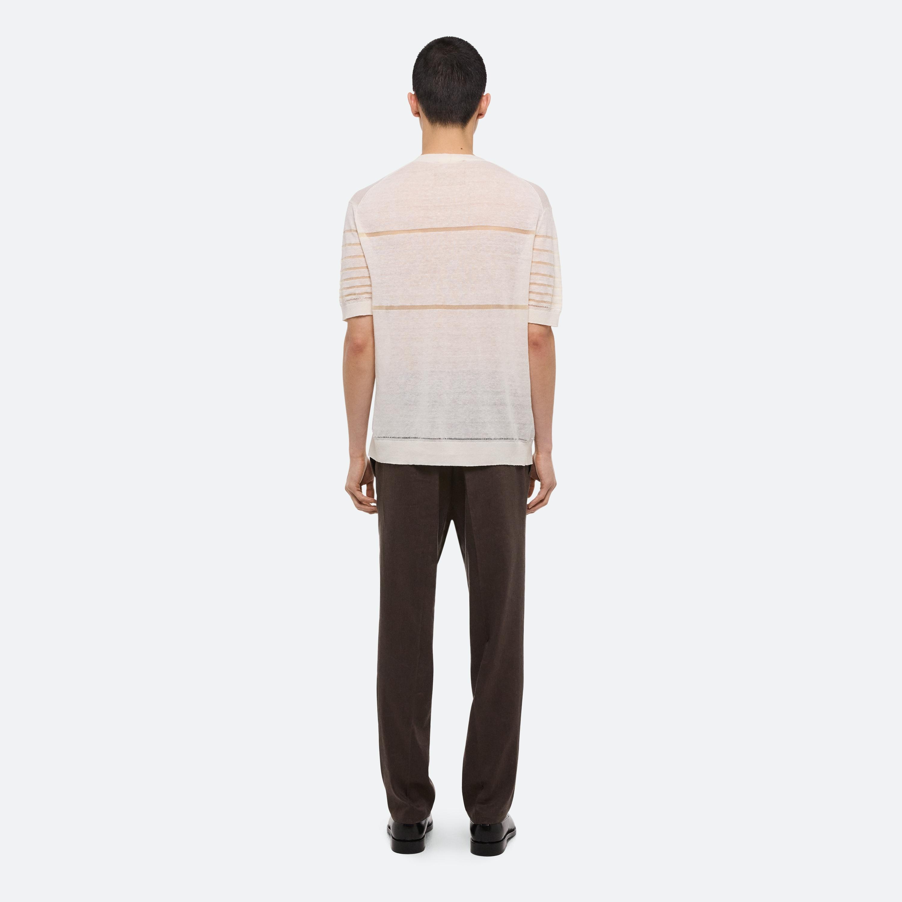SHEER STRIPE TEE - 5