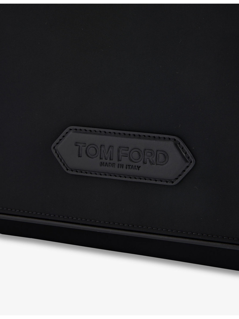 TOM FORD Brand-Patch Large Woven Messenger Bag outlook