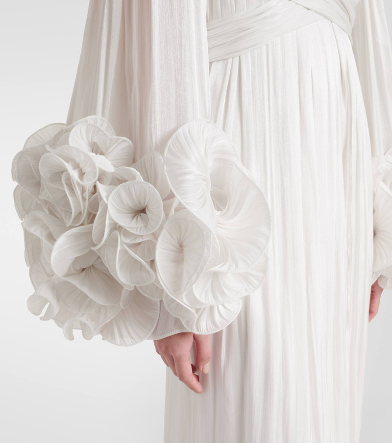 Ruffled pleated gown 5