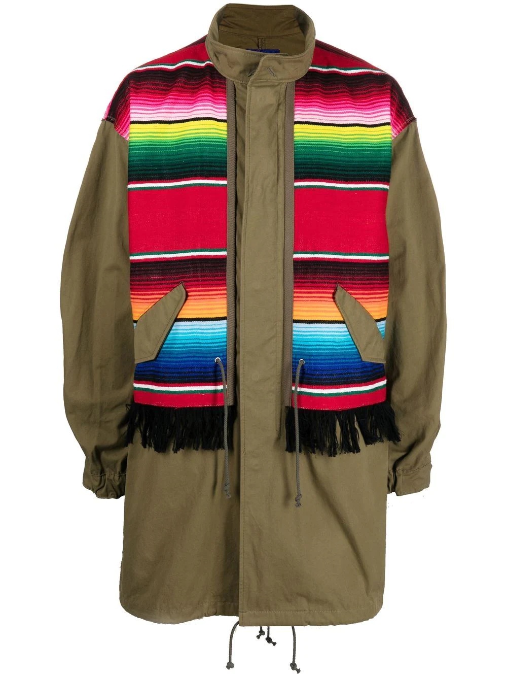 rainbow-tabard-overlay parka - 1