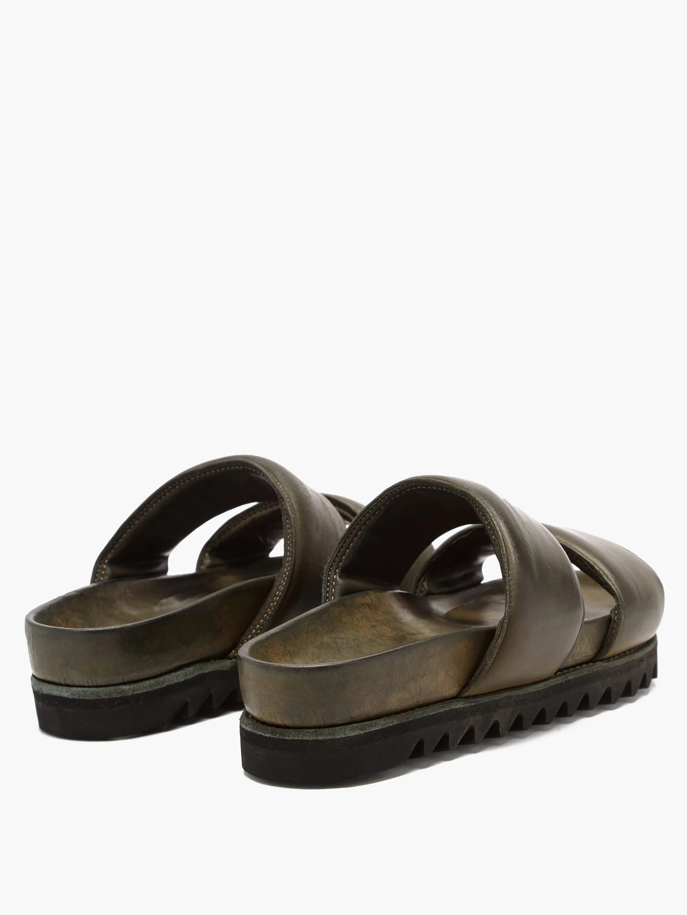 Ridged-sole leather sandals - 4