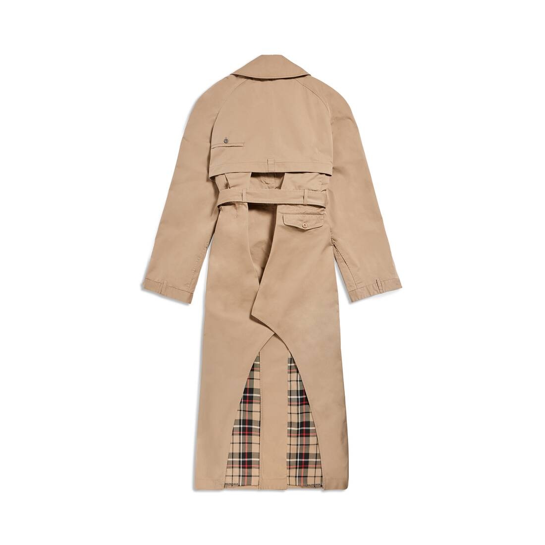 BALENCIAGA Women's Maxi Deconstructed Trench Coat in Dark