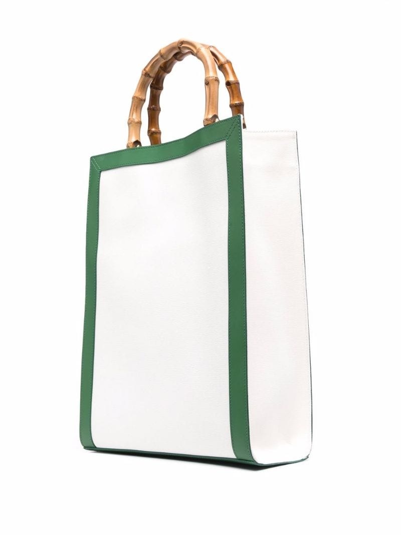 logo-print bamboo-handle tote bag - 4