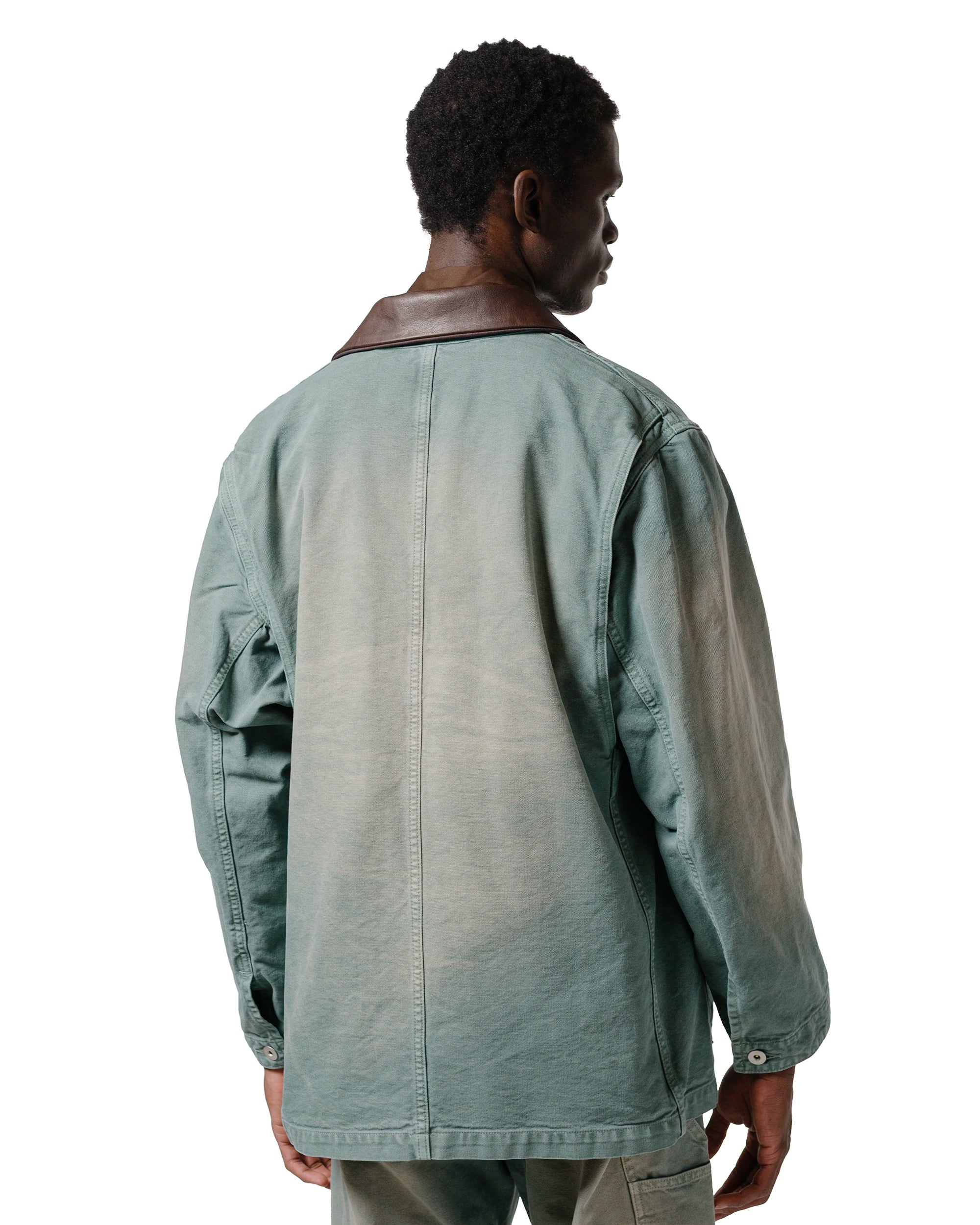 Organic Cotton Duck Blouson Ash Green - 3