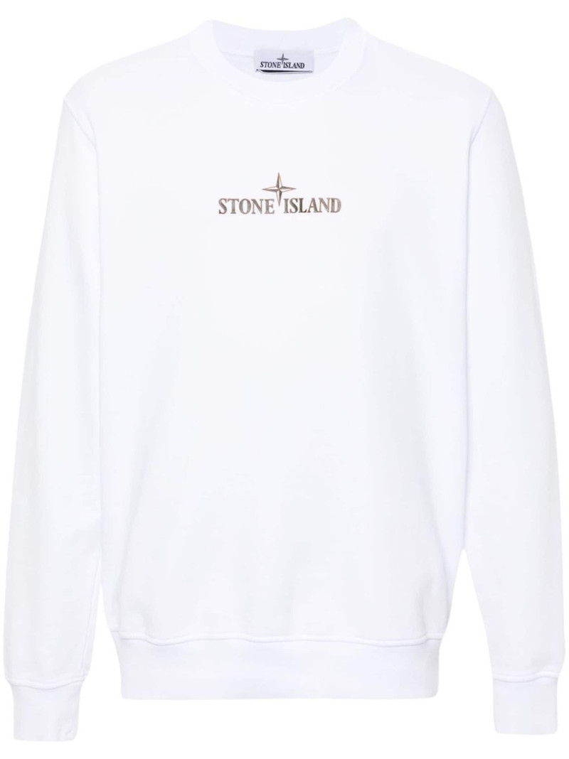 logo-print cotton sweatshirt 1