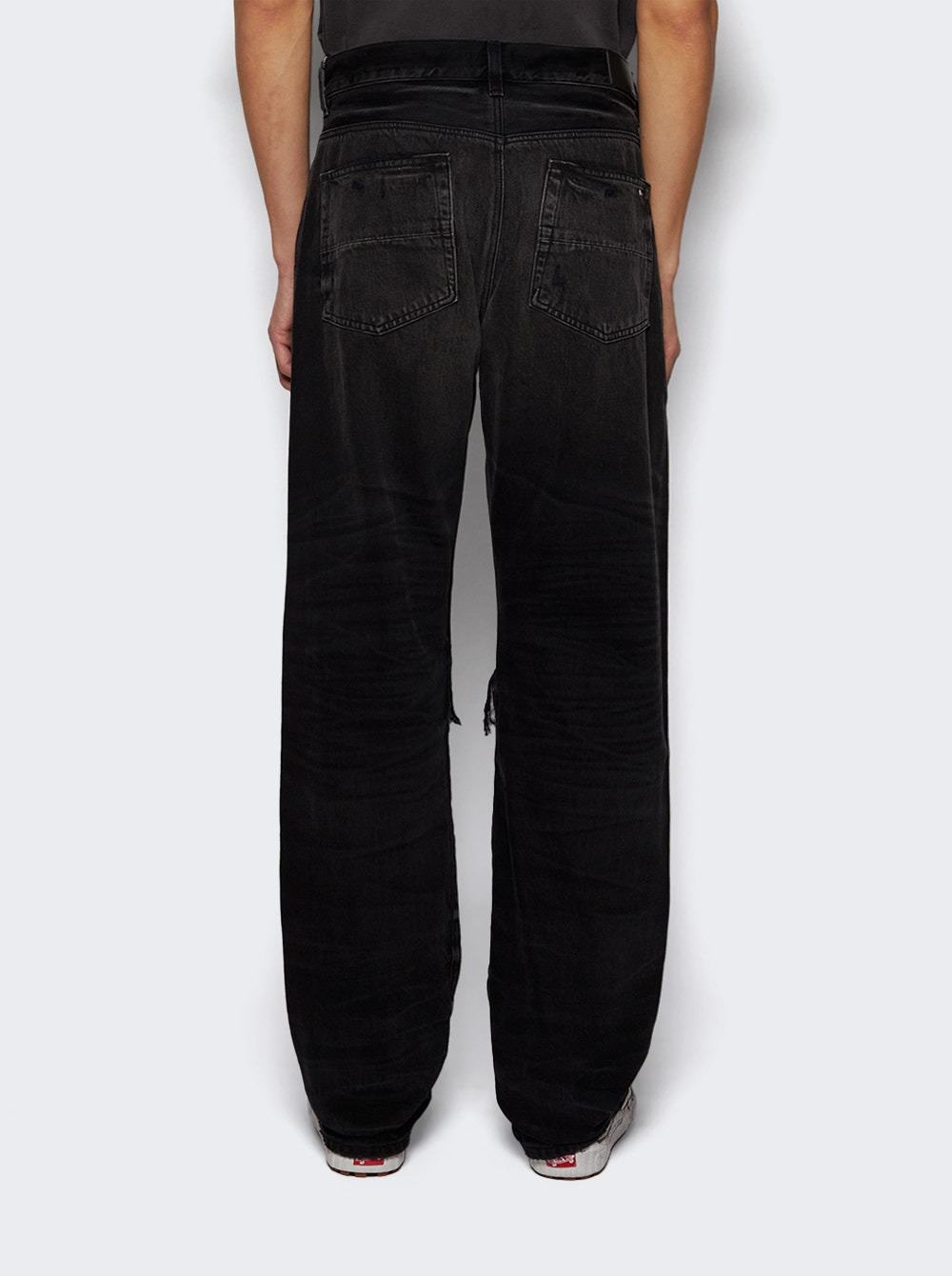 Leather Straight Mx1 Jean Vintage Black - 4