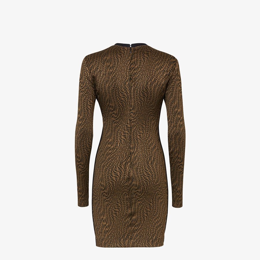 Brown organzine dress - 2