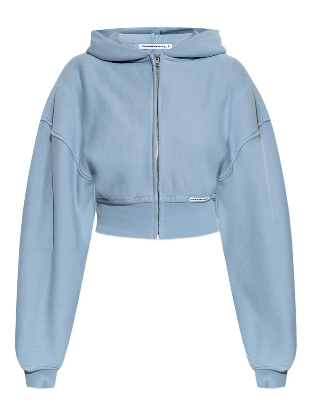 hooded zip-up top - 1