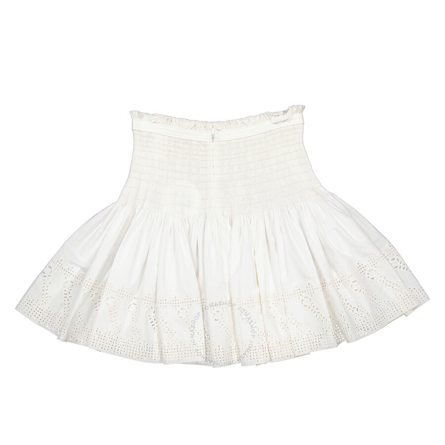 Chloe Ladies White Pleated Mini Skirt - 2