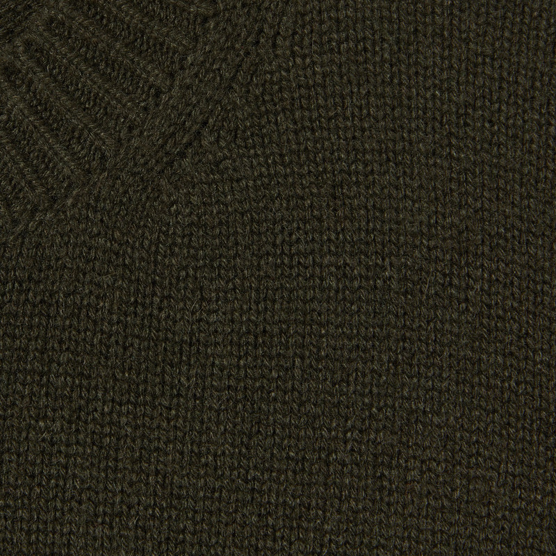 Wool cashmere sweater with Web trim 6