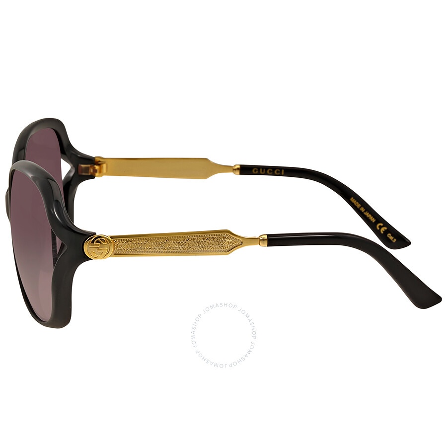 Gucci Grey Gradient Butterfly Ladies Sunglasses GG0076S 002 60 - 4