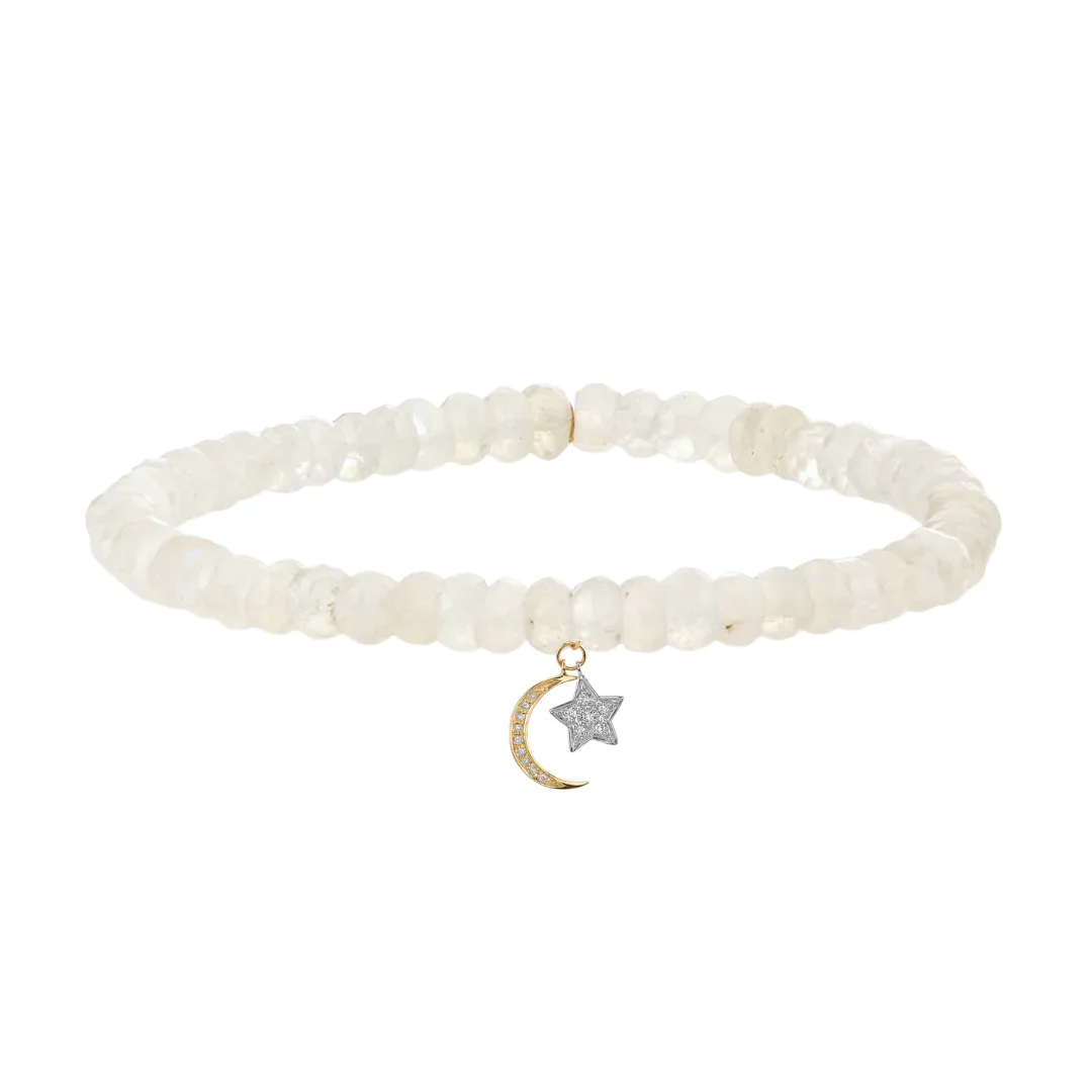 Moon & Star Beaded Bracelet - 1