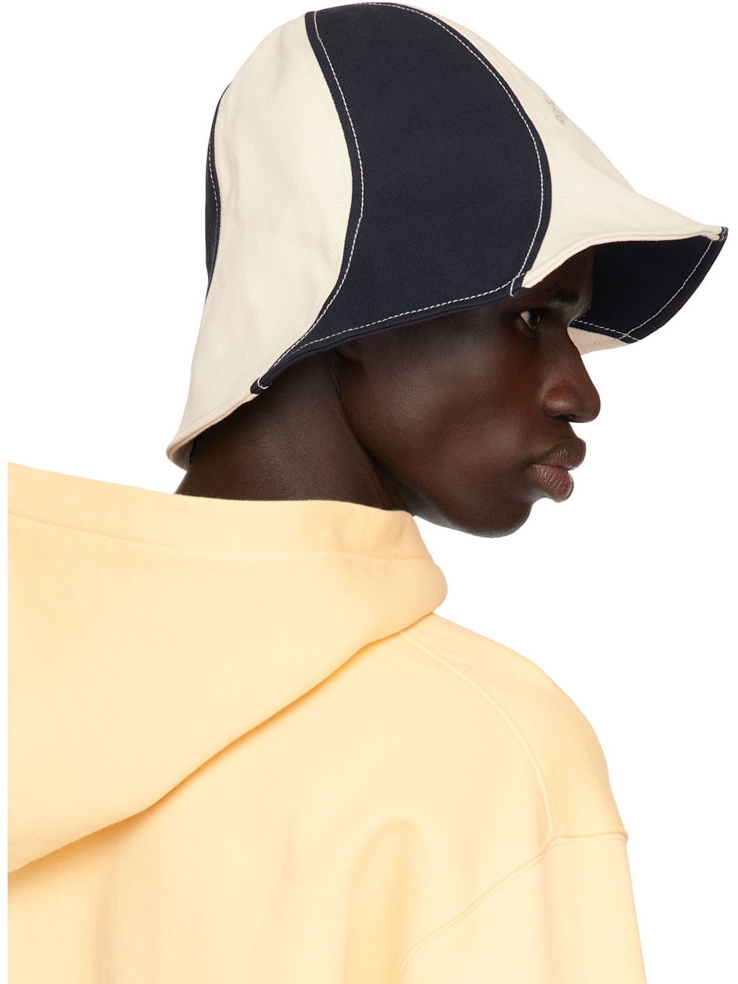 Off-White & Navy 'Le Bob Gelato' Bucket Hat - 3