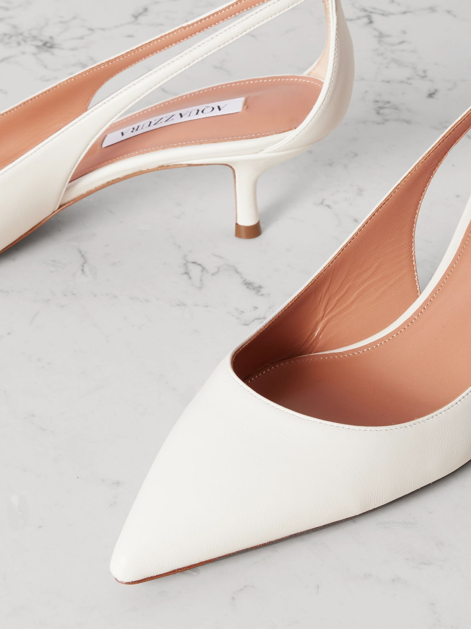 Bow Tie 50 leather pumps White - 4