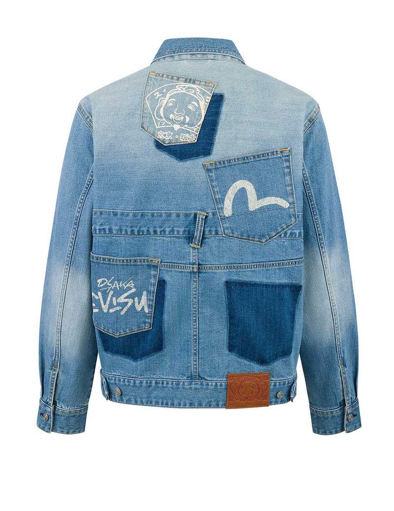 Deconstructed with Multi-pocket Loose Fit Denim Jacket 18
