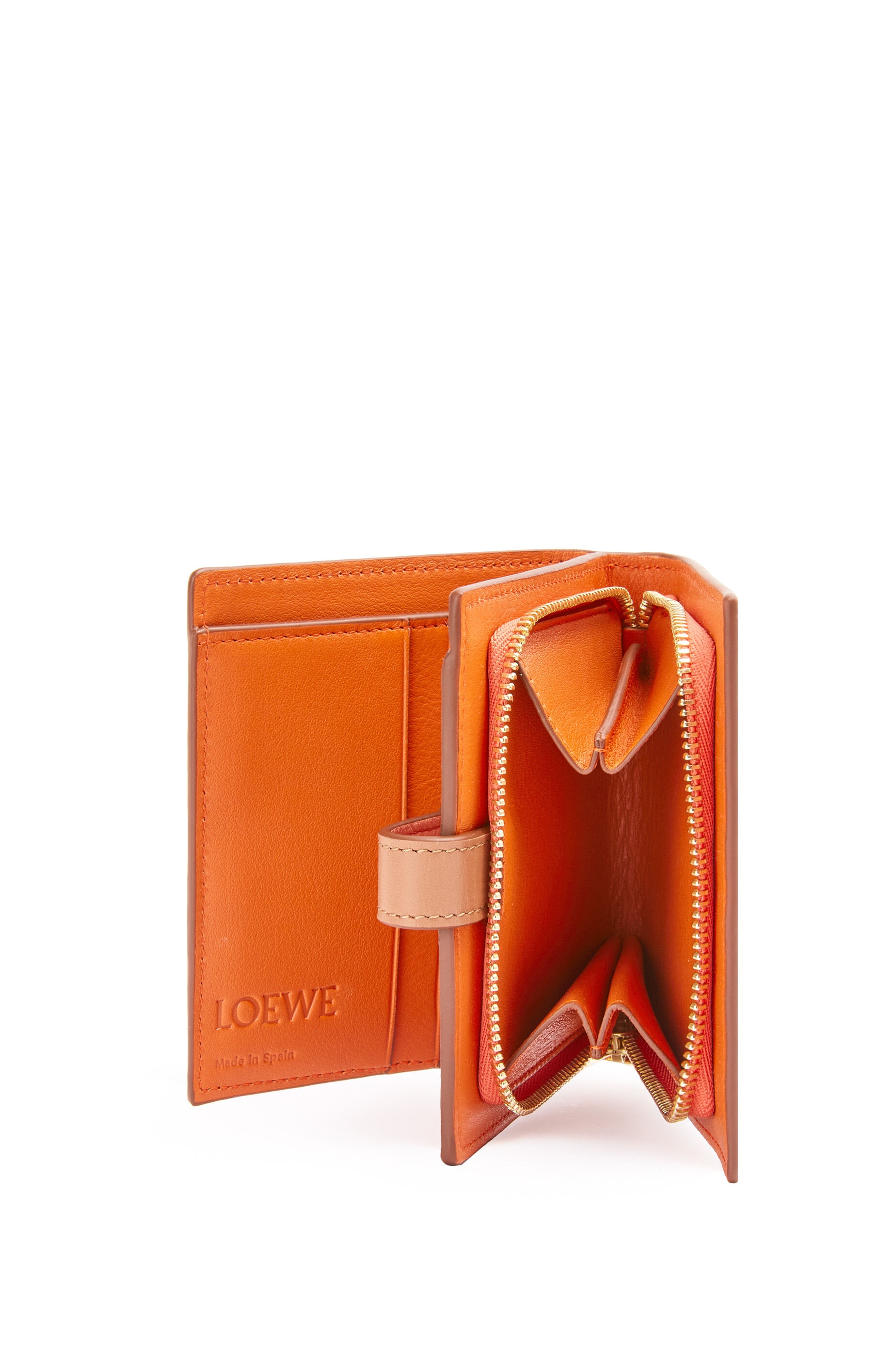 Compact zip wallet in soft grained calfskin - 3