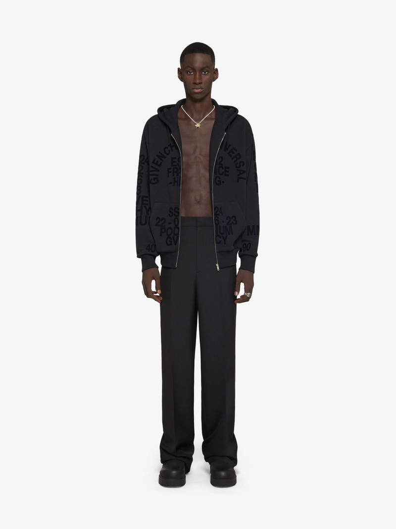 Givenchy GIVENCHY ZIPPED HOODIE IN FLEECE outlook