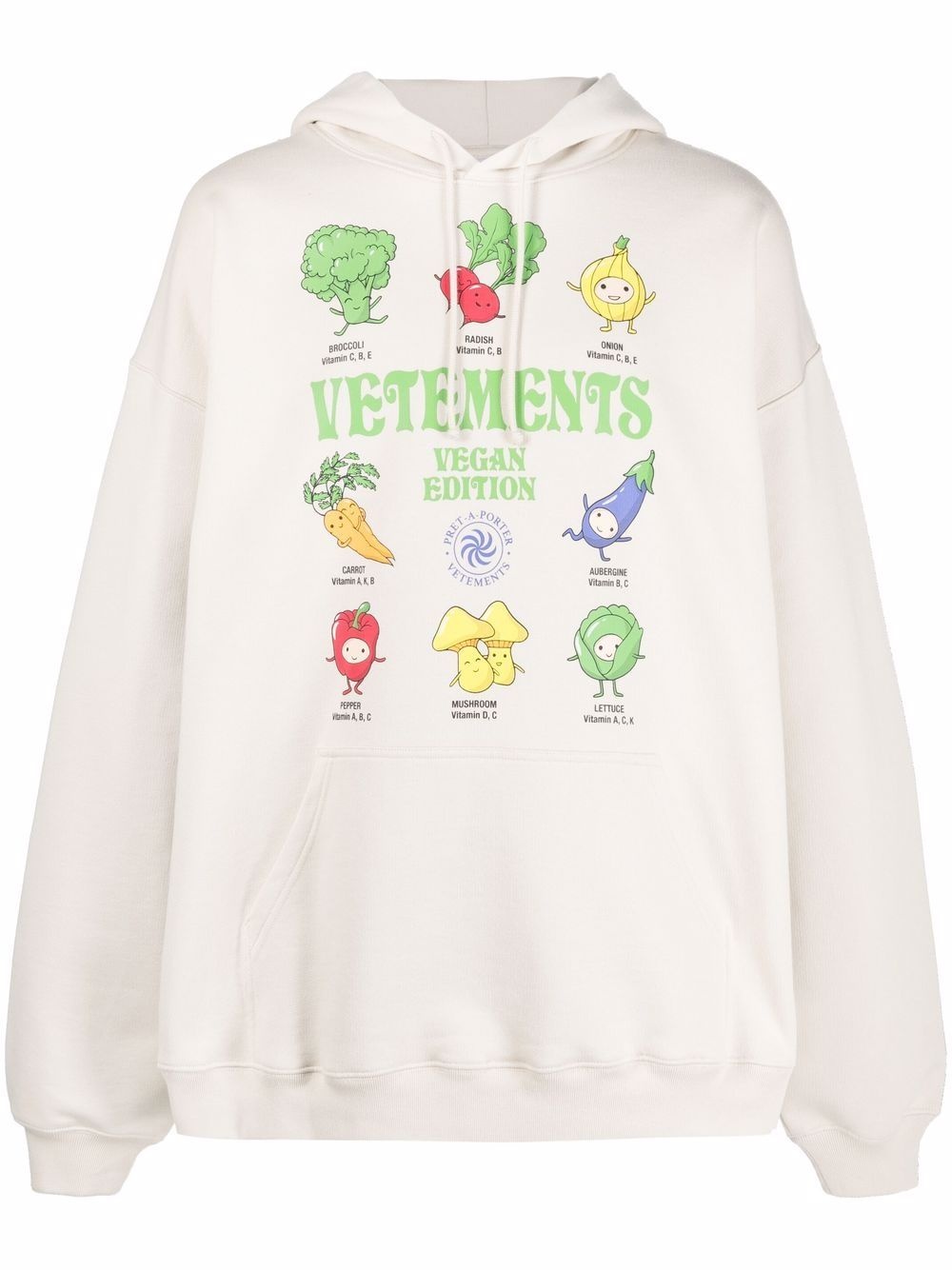 vegetables graphic-print hoodie - 1