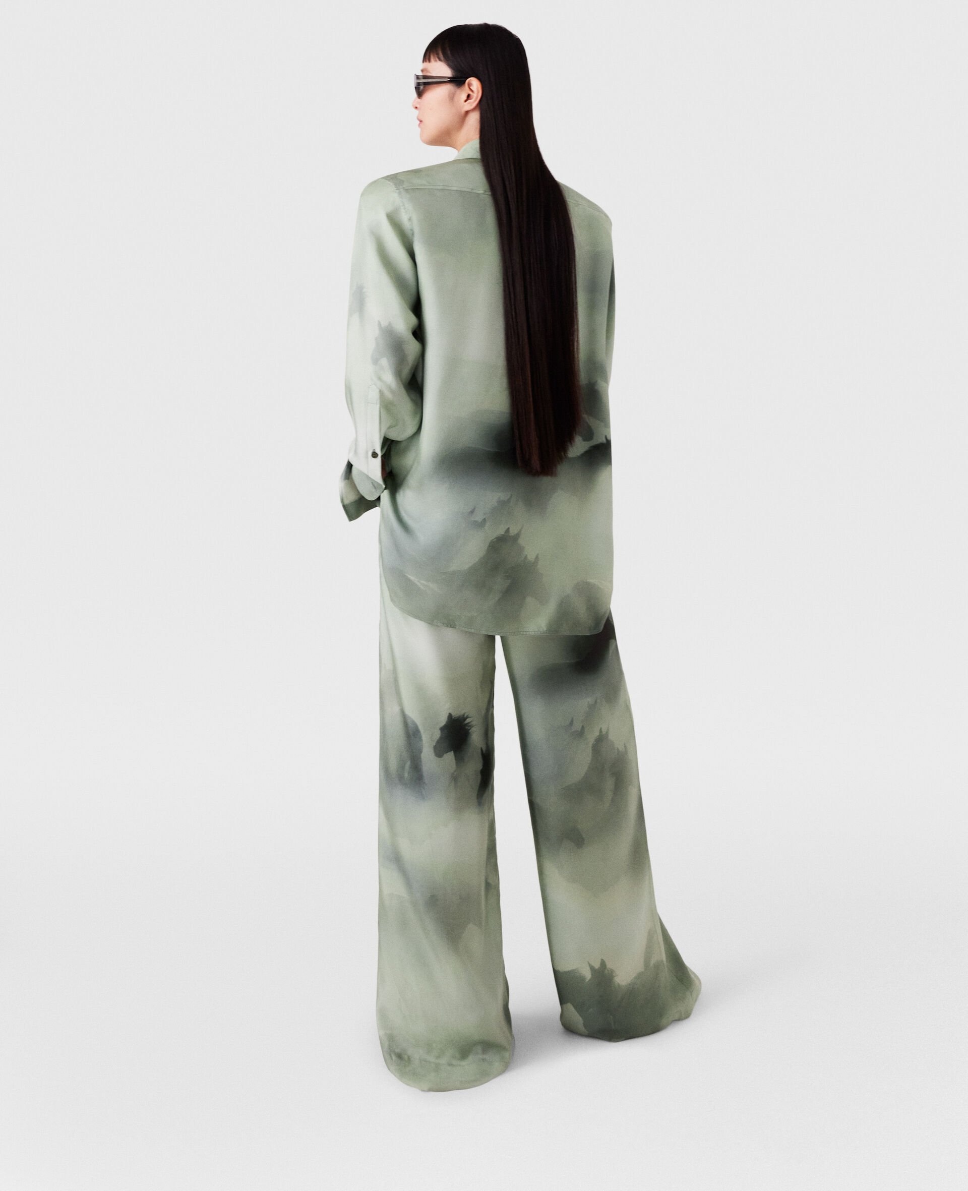 Drawstring Horse Print Pants - 5