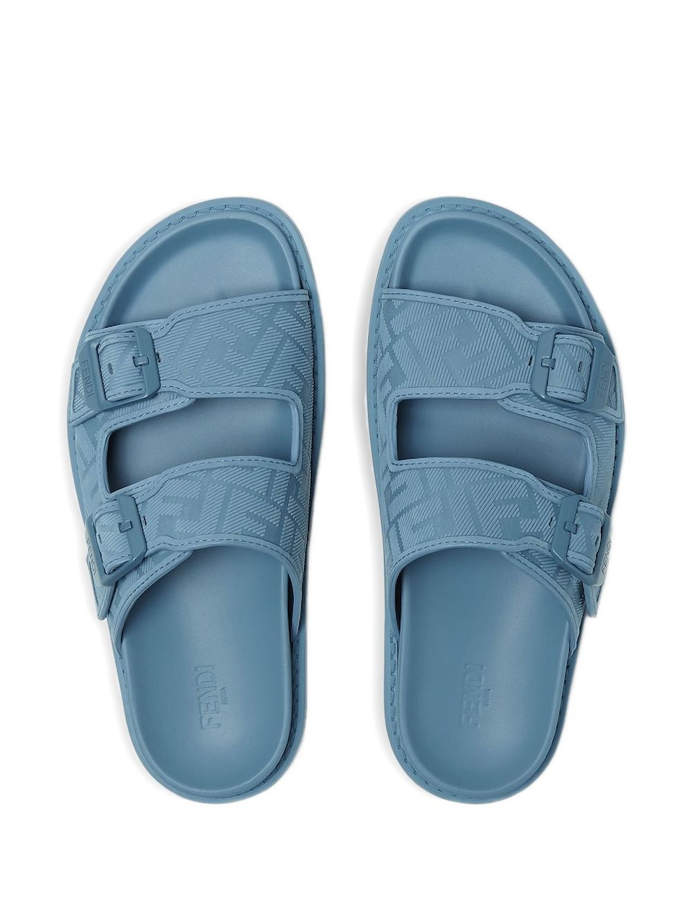 double-buckle FF-pattern sandals - 4