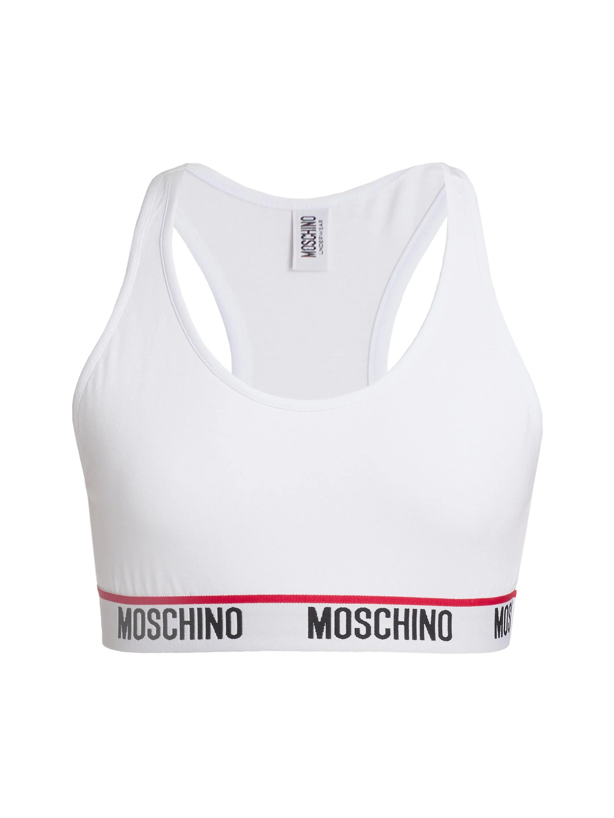 Women's Core Logo Tape Sports Bra - White - 1