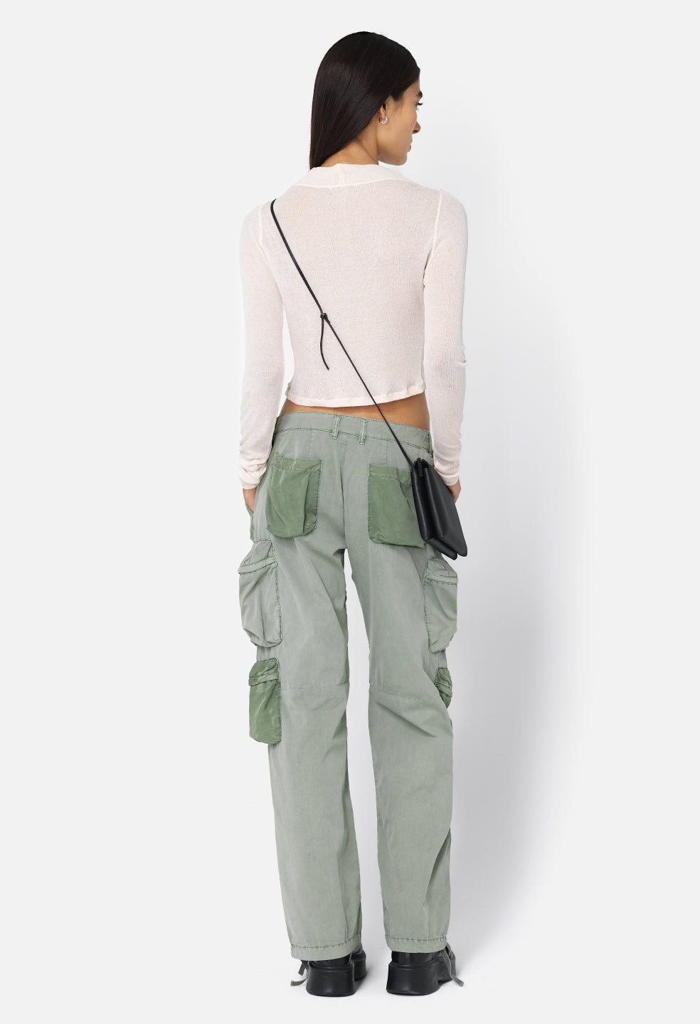 GAUZE RIB LS CROPPED TEE - 5