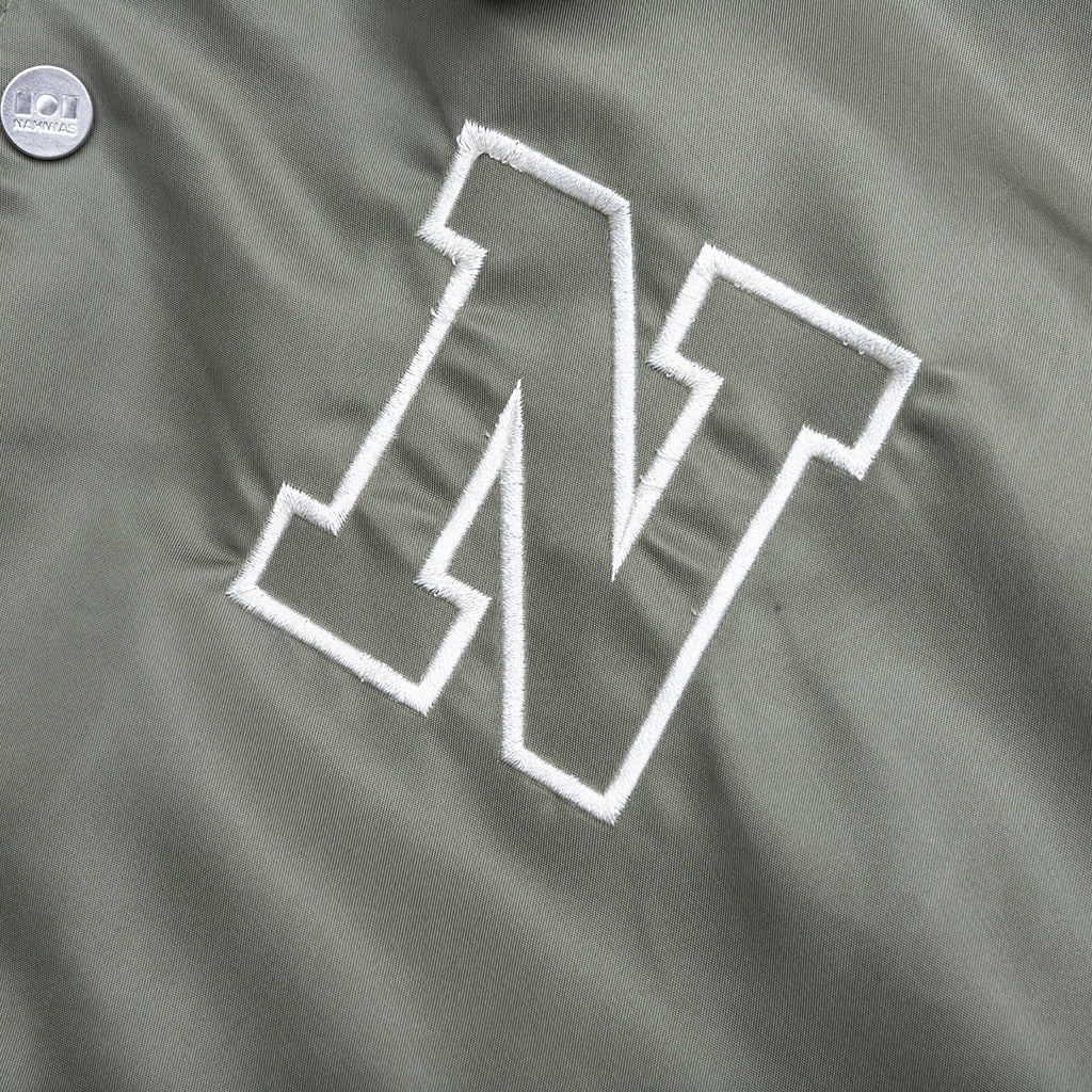 NYLON HOODED BOMBER - ARMY GREEN - 3