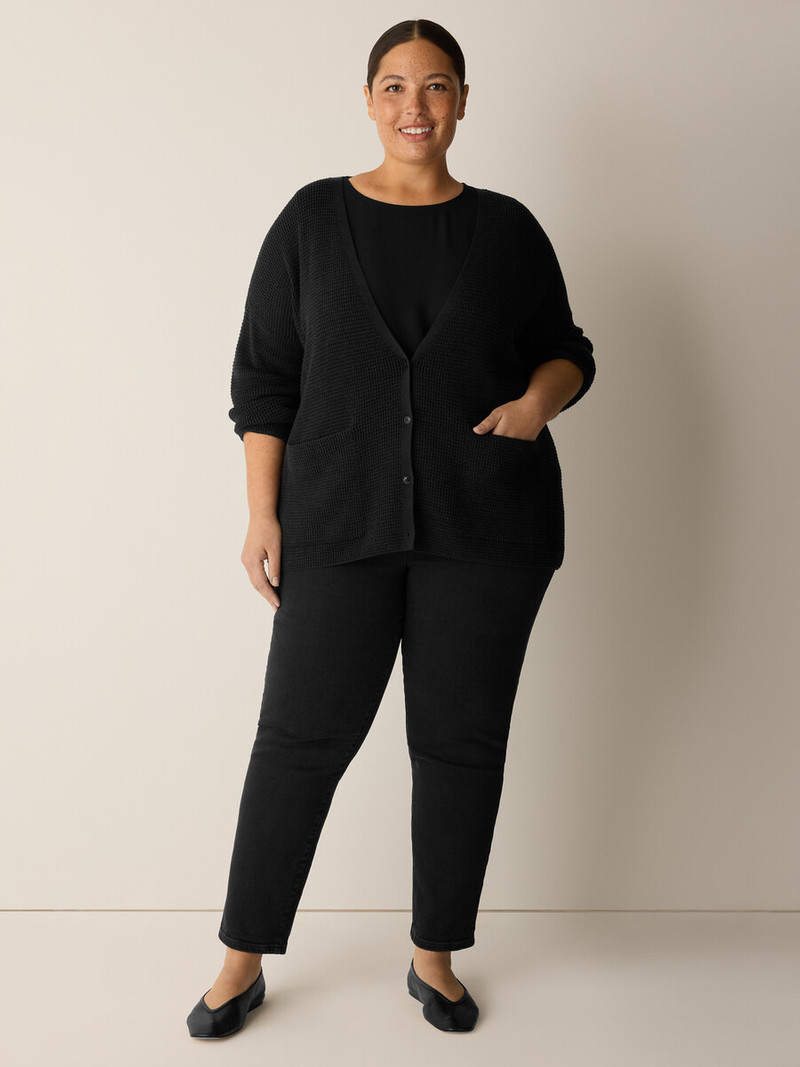 Peruvian Cotton Blend V-Neck Cardigan 6