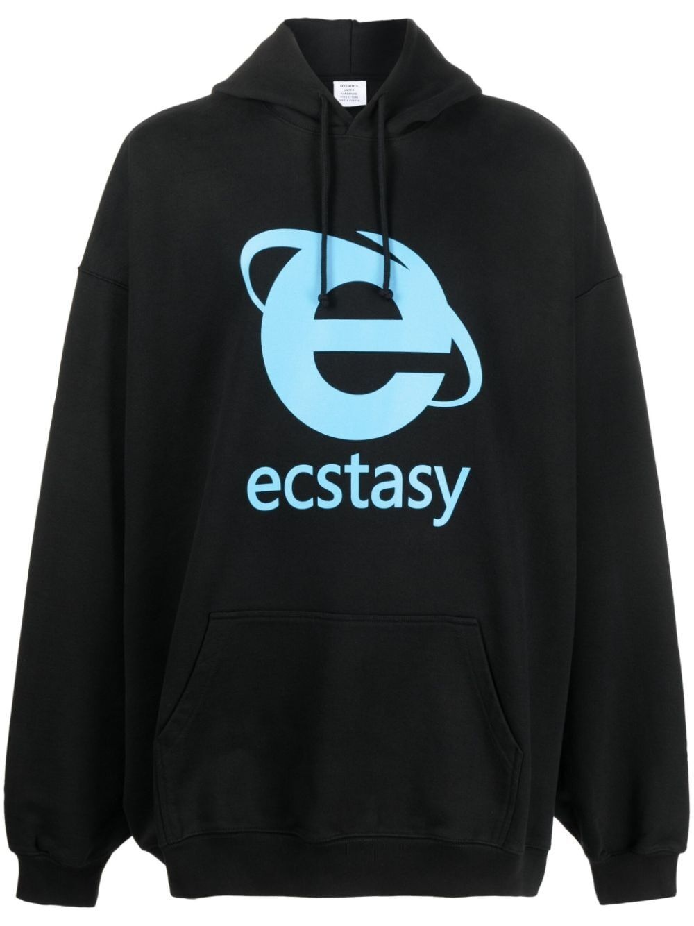 トップス VETEMENTS ECSTASY HOODIE XS Ecstasy Hoodie in Black – SVRN