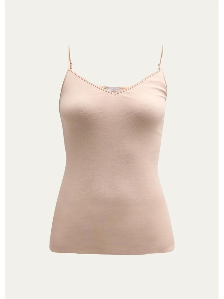 Seamless Cotton V-Neck Camisole - 1