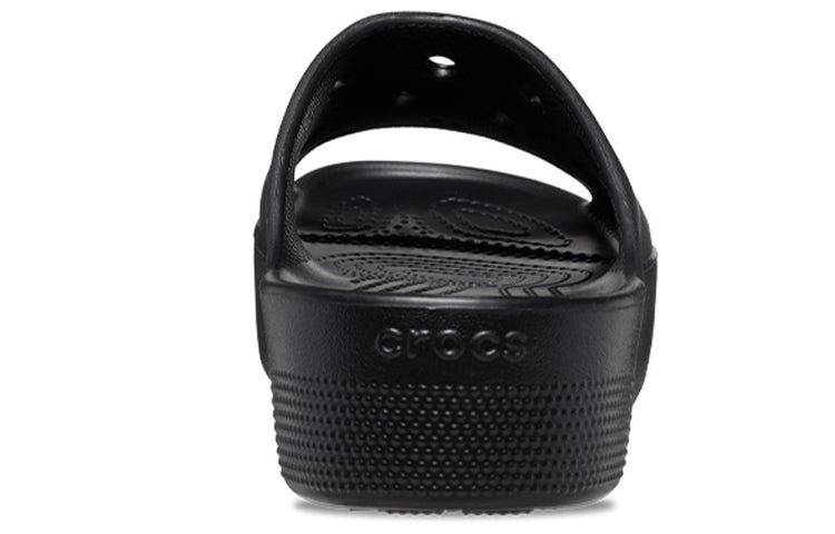 (WMNS) Crocs Platform Slide Crocs 'Black' 208180-001 - 5