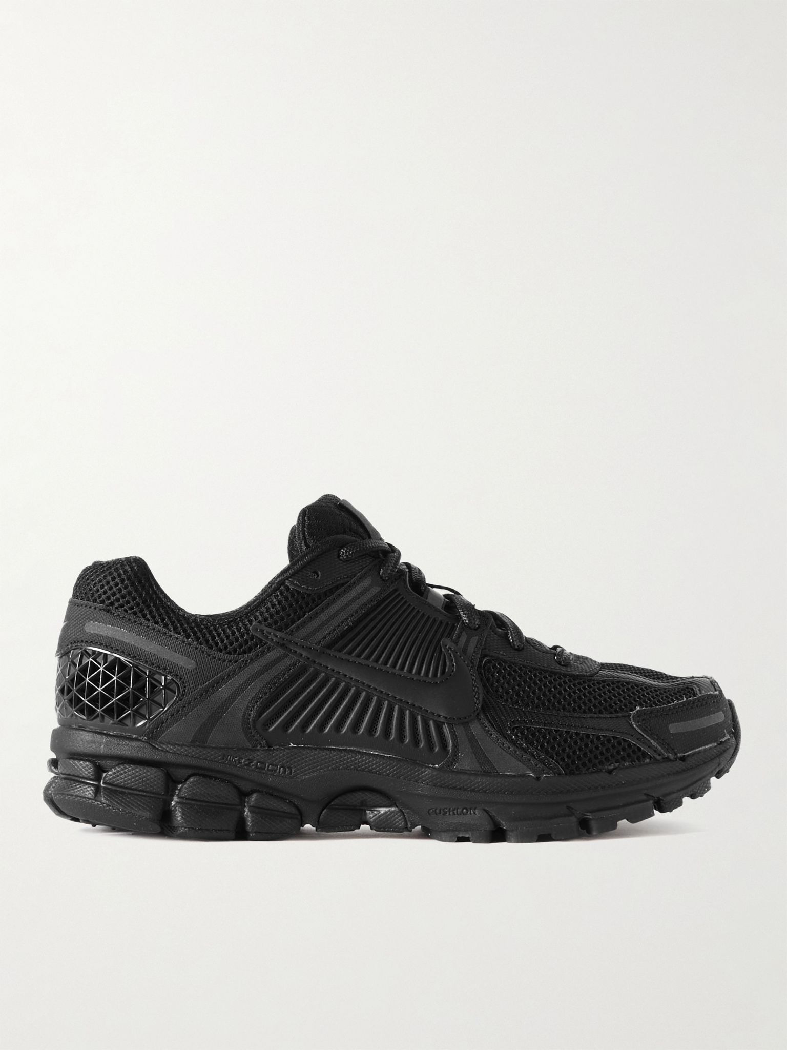 Zoom Vomero 5 Leather and Rubber-Trimmed Mesh Sneakers Black - 1