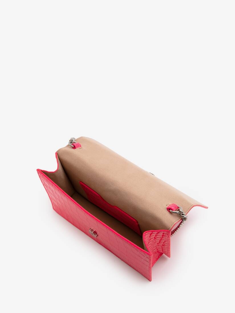 Small Skull Bag in Neon Pink - 4