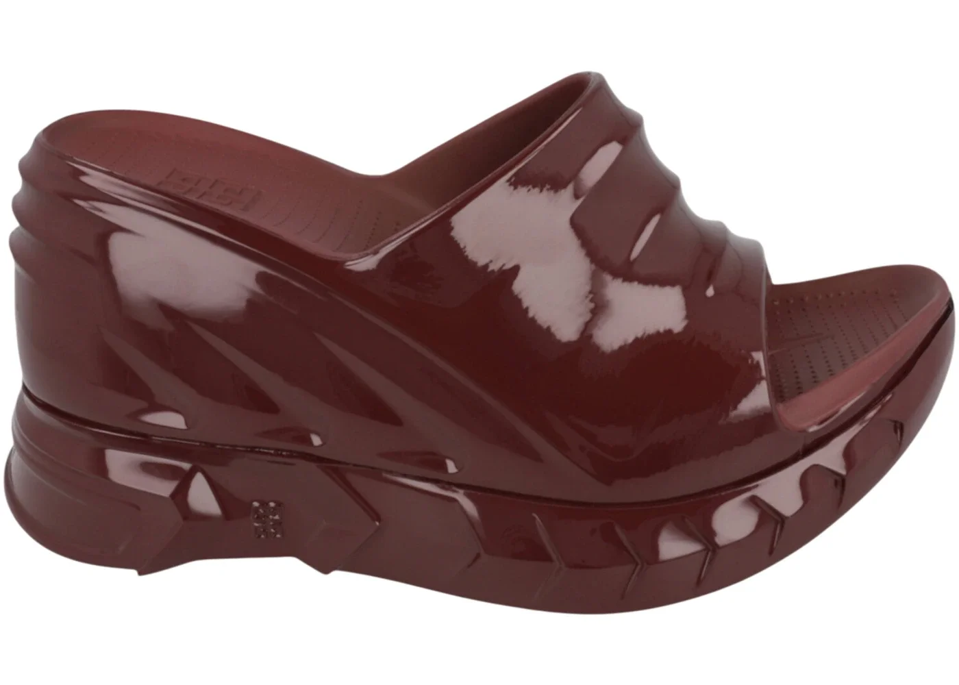 Givenchy Marshmallow Wedge Slides Oxblood Red (Women's) - 1
