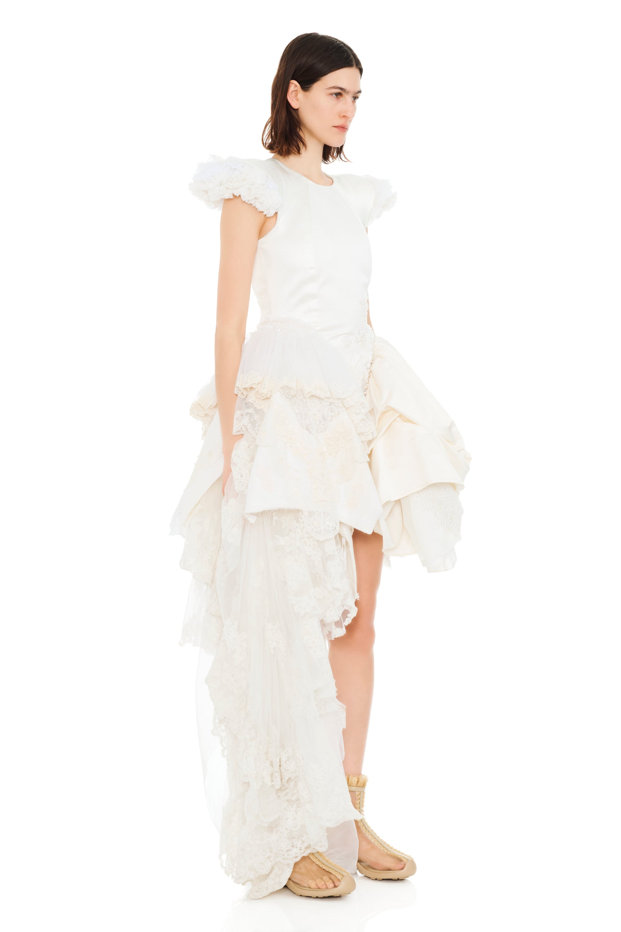AVA BONED CORSET UPCYCLE WEDDING DRESS GOWN - 2