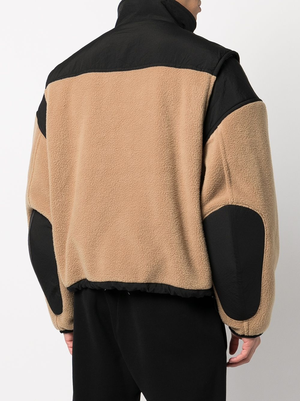 panelled zip fleece jacket - 5
