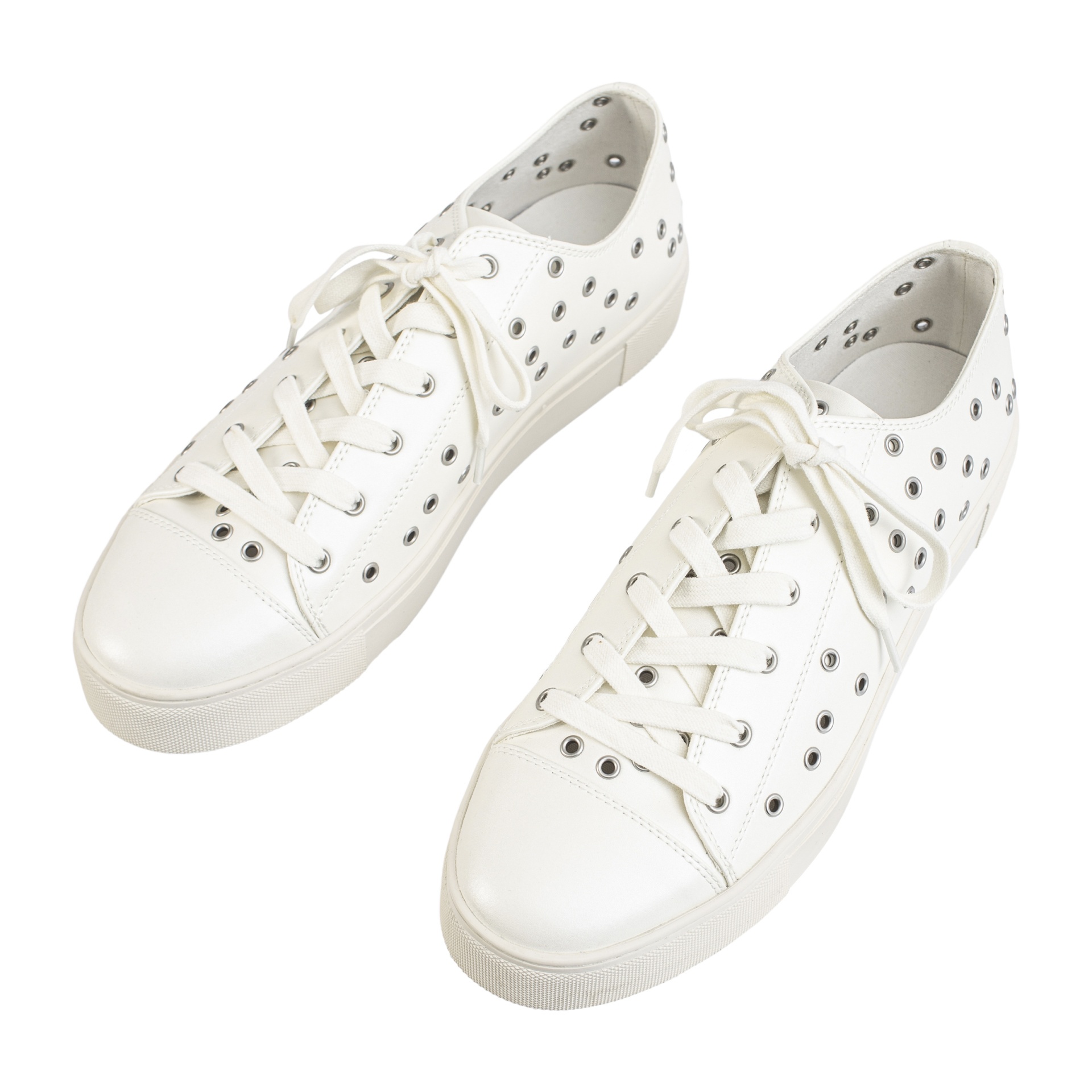 EYELETS SNEAKERS IN WHITE - 1