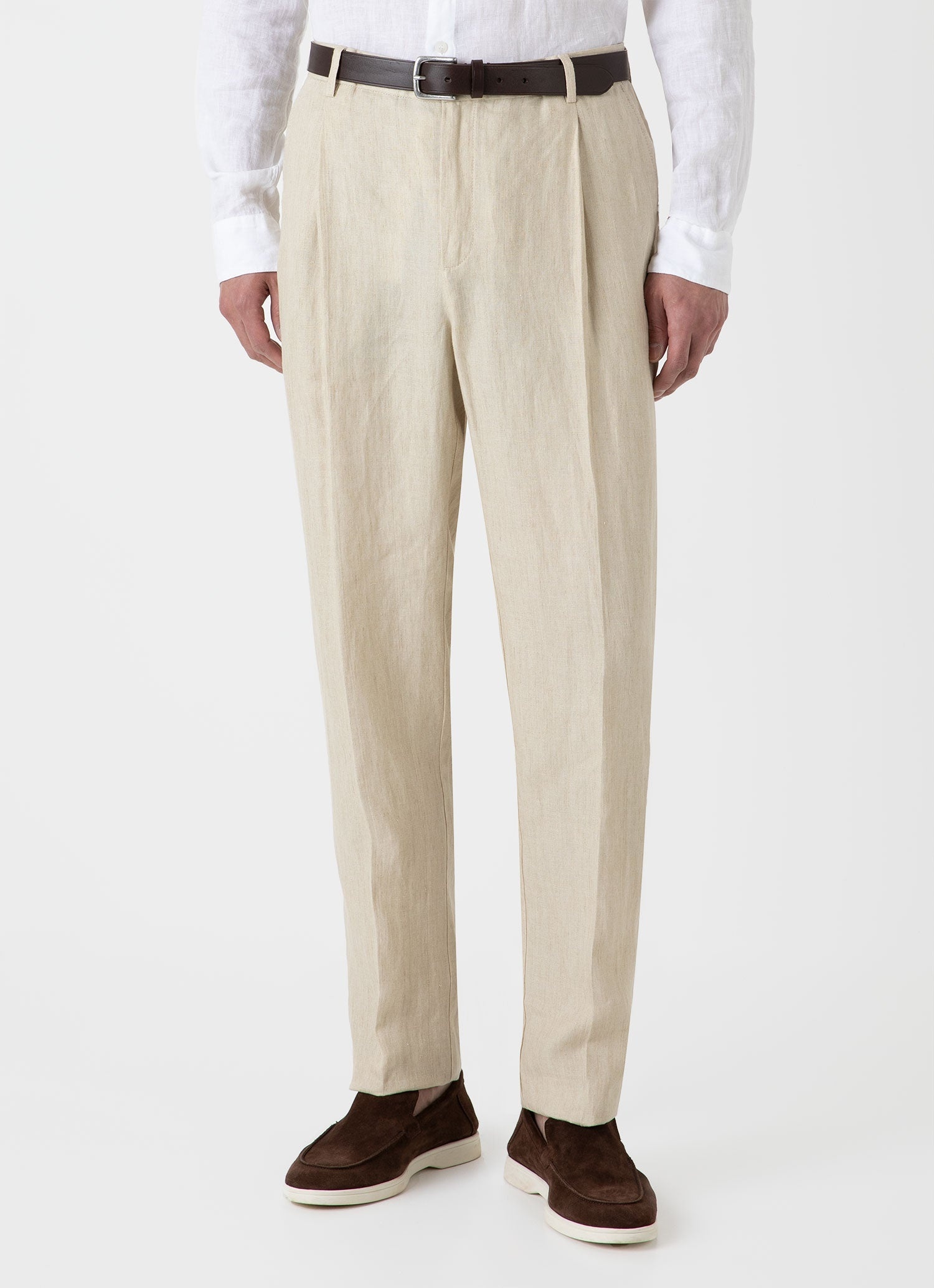 Pleated Linen Trouser - 3