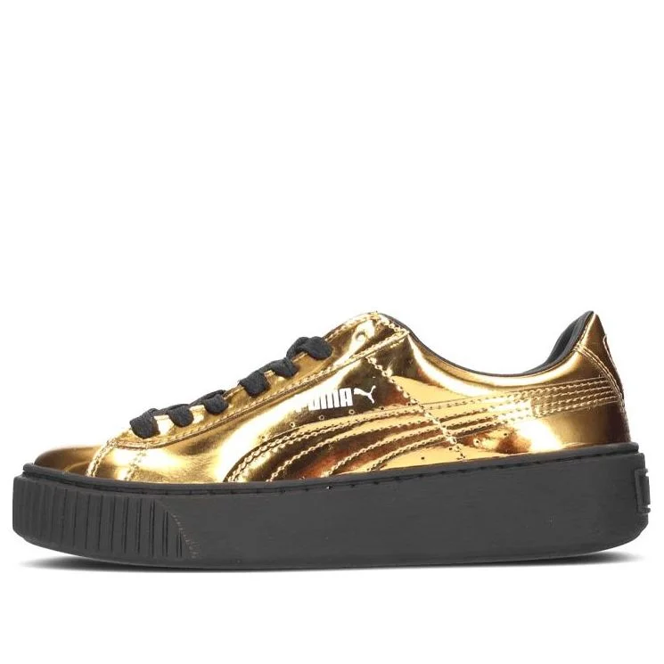 (WMNS) PUMA Basket Platform 'Metallic Gold' 362339-04 - 1