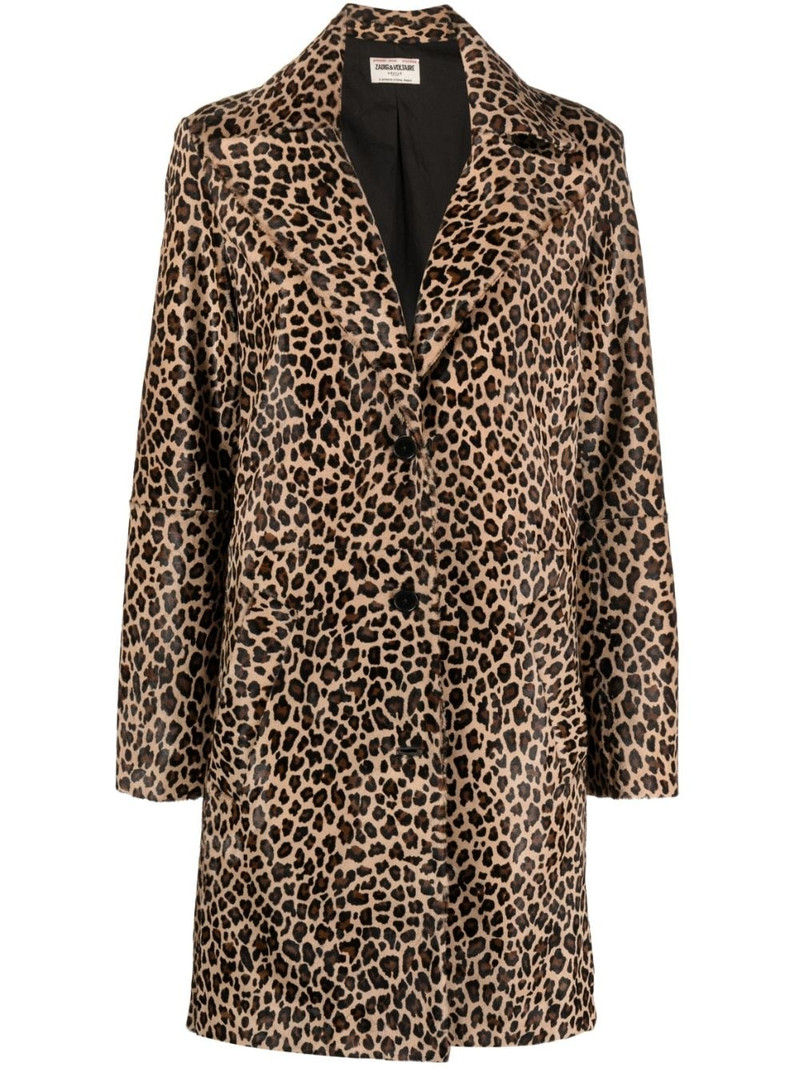 leopard-print calf hair coat 1