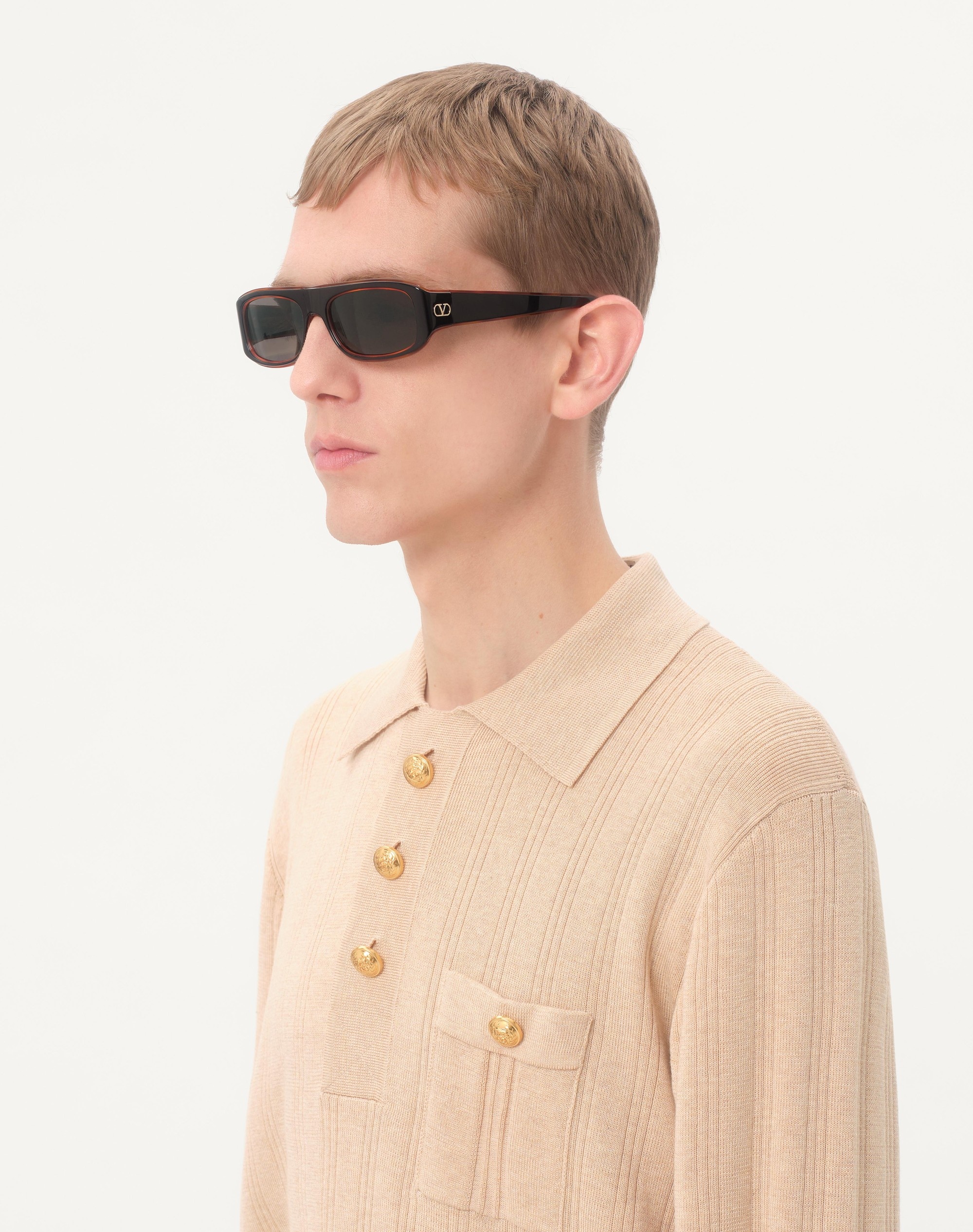 SLEEK RECTANGULAR 90'S ACETATE EYEWEAR - 3