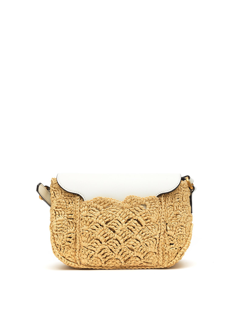 Oscar de la Renta RAFFIA CROCHET OATH SHOULDER BAG outlook