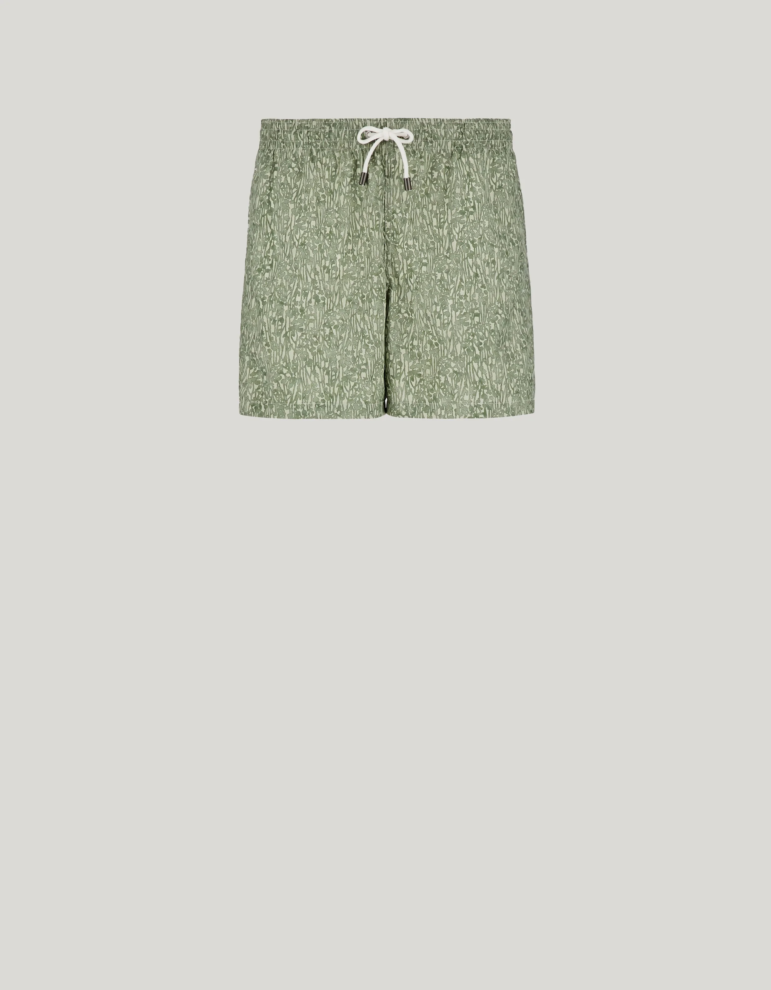 PRINTED FABRIC EFFECT BOXER SHORTS IN GREEN - 1