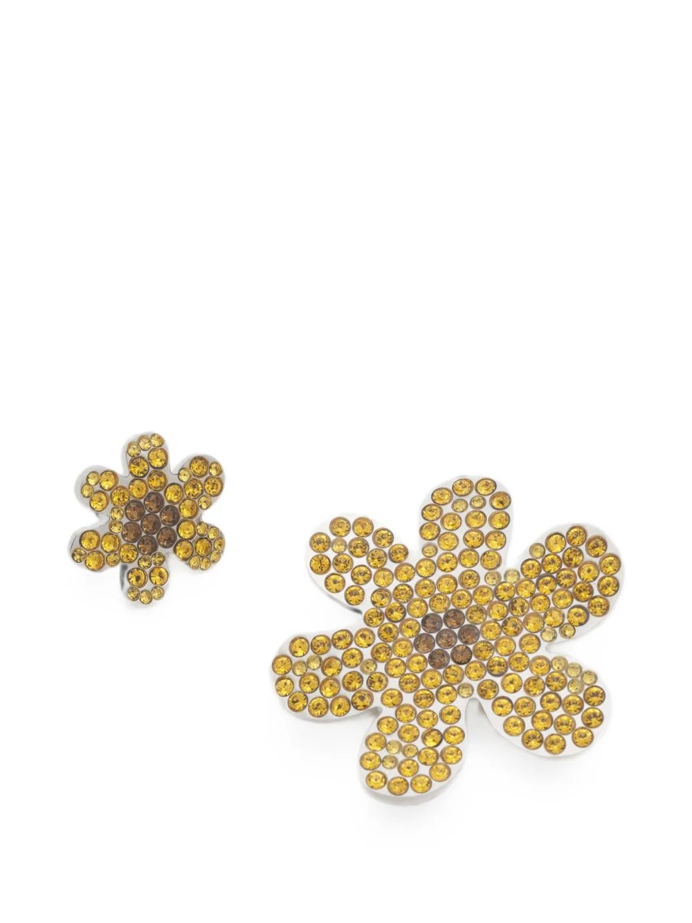 rhinestone-embellished daisy brooches - 1