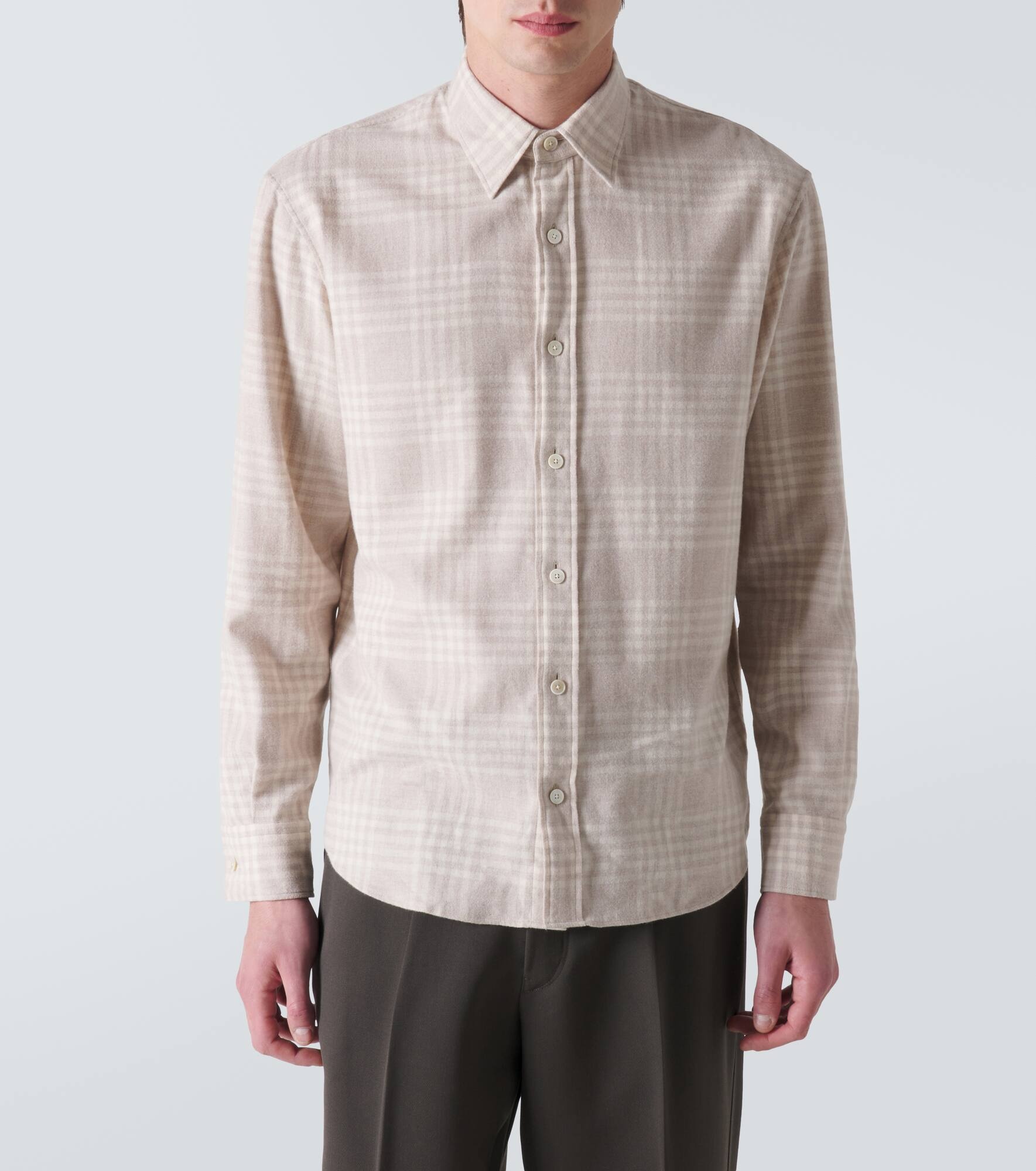 Checked cotton flannel shirt - 3